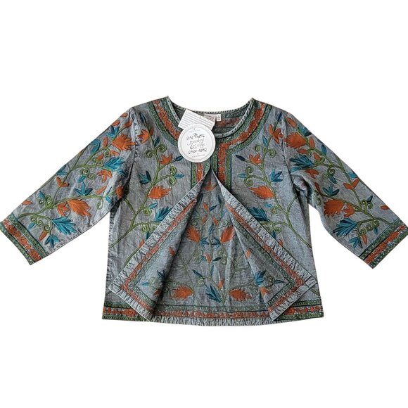 Parsley & Sage Embroidered Floral Boho Artsy Open Front Jacket NEW NWT - Picture 5 of 14